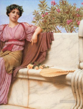 ジョン・ウィリアム・ゴッドワード Painting - 静けさ 1914 右 新古典主義の女性 ジョン・ウィリアム・ゴッドワード